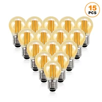 g45g 4w dimmable led globe light bulb mini amber glass edison e27 2700k vintage led filament bulb for chandelier string lighting