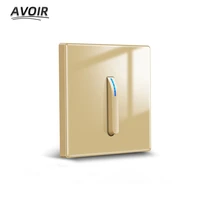 avoir wall light switch crystal glass panel golden sockets and switches piano key model design general standard 1234gang
