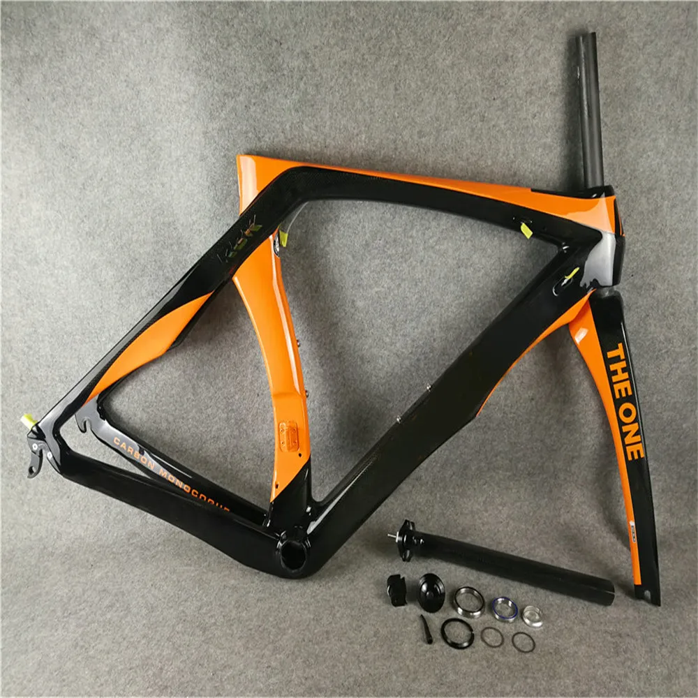 

In stock Black Orange RB1K THE ONE Carbon Road Bike Frame glossy 30 colors