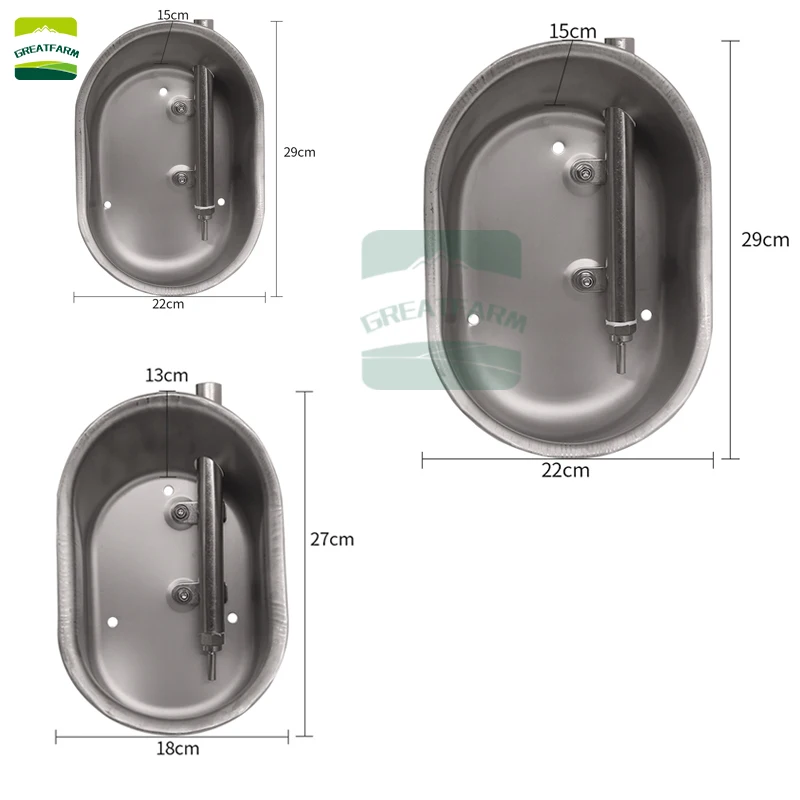 Овальная поилка для свиней из нержавеющей стали толстая автоматический питьевой