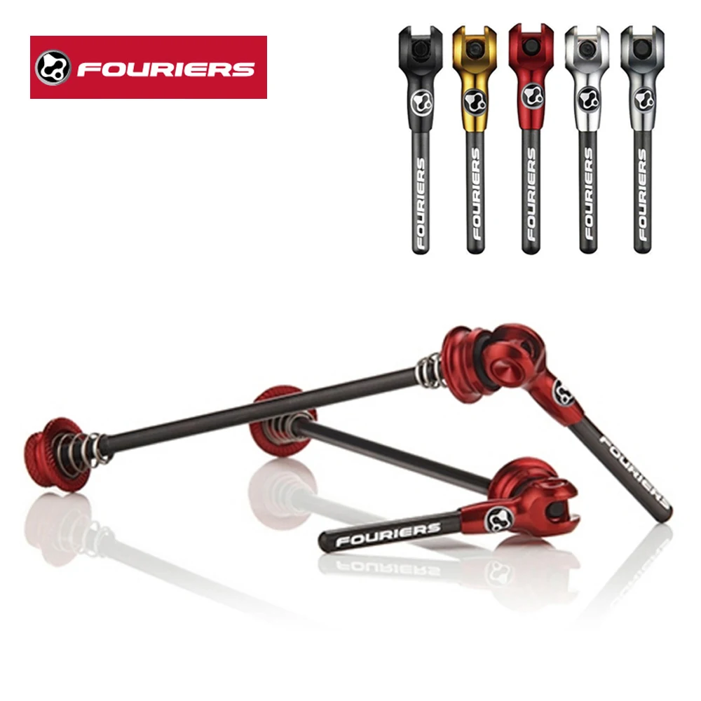 

FOURIERS quick release axle QR Titanium 43g Ultralight Lightweight Carbon fiber Q.R. 1 pair bicycle wheel