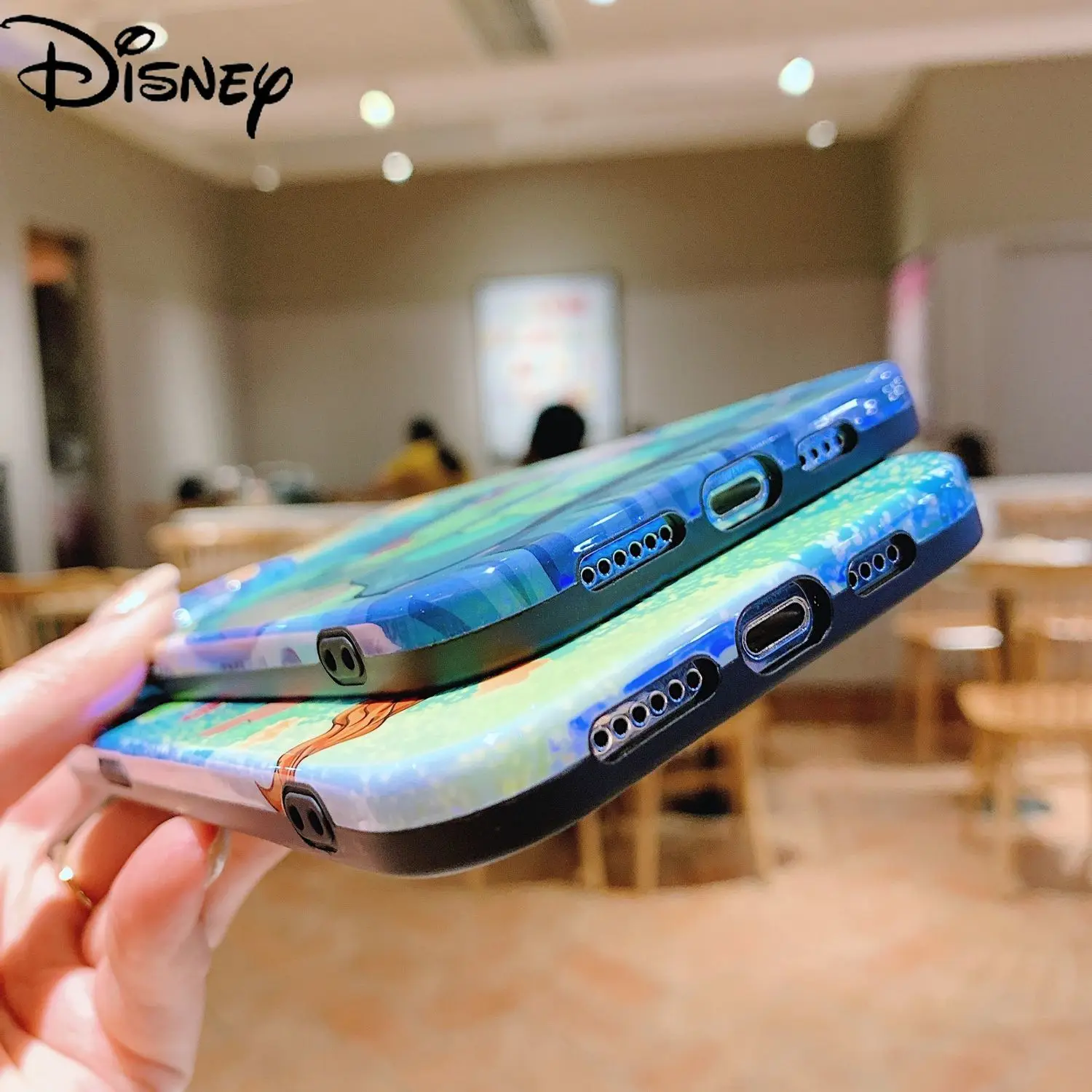 

Disney cartoon cute Stitch Blu-ray mobile phone case with stand for iPhone12mini /12promax/xr/7/8plus/11promax/11/11pro/xsmax