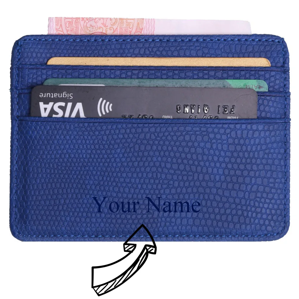 

TRASSORY Small Mini Travel Lizard Pattern Leather Bank Business Id Card Holder Wallet Case For Men Women With Id Window