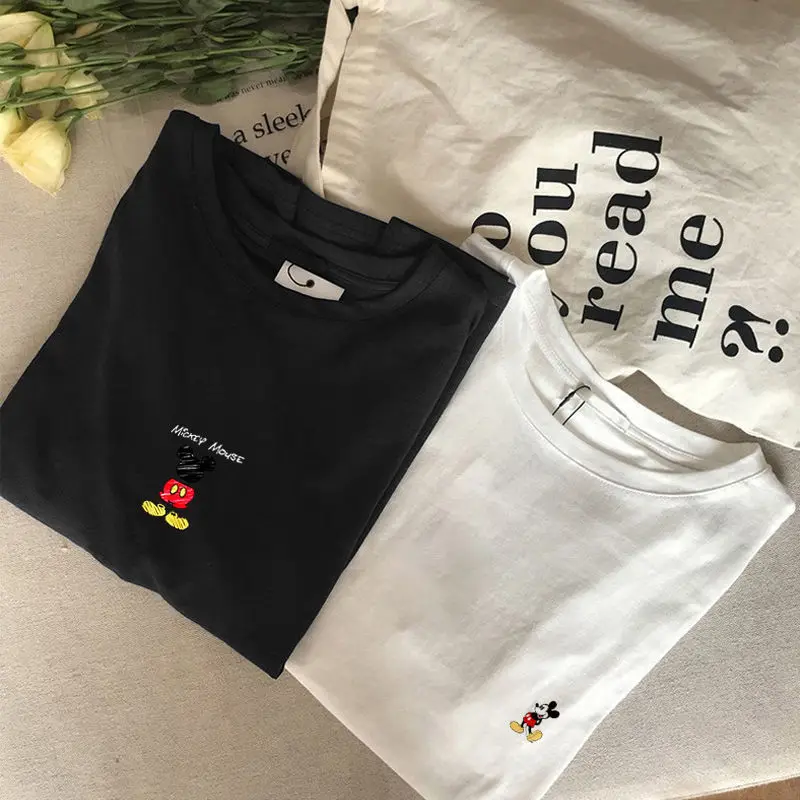 Футболка в Корейском стиле harajuku Kwaii женские блузки Короткие повседневные с