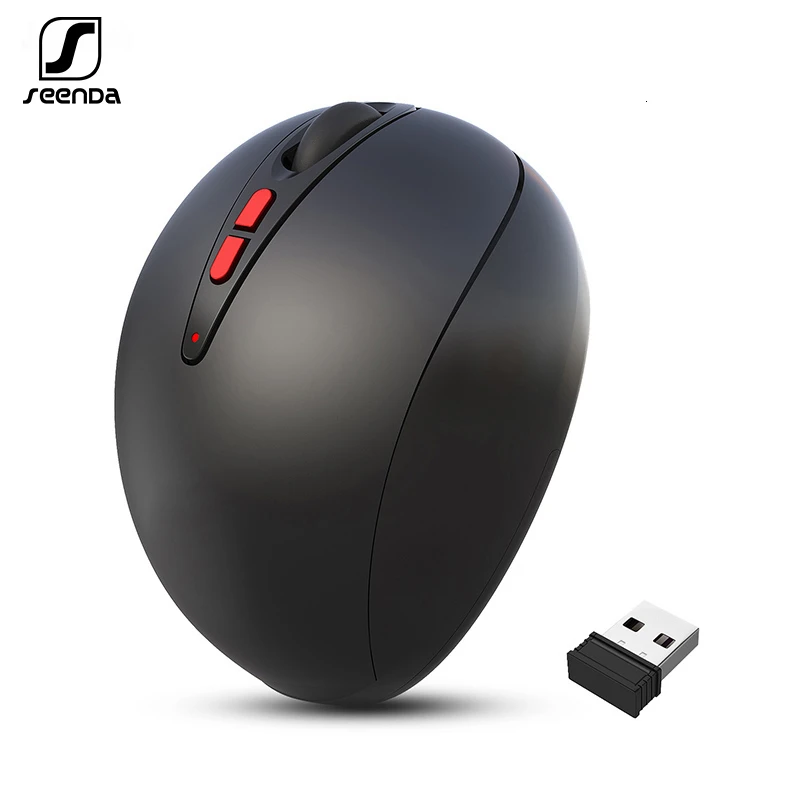 Мышь Компьютерная SeenDa Беспроводная оптическая эргономичная 2 4 ГГц 2400DPI|Мыши| |