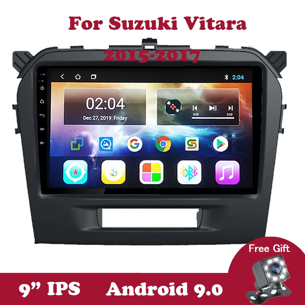 Android 9 для Suzuki Vitara 2015 2016 2017 Радио Мультимедийный видеоплеер 2Din &quotIPS Разделенный