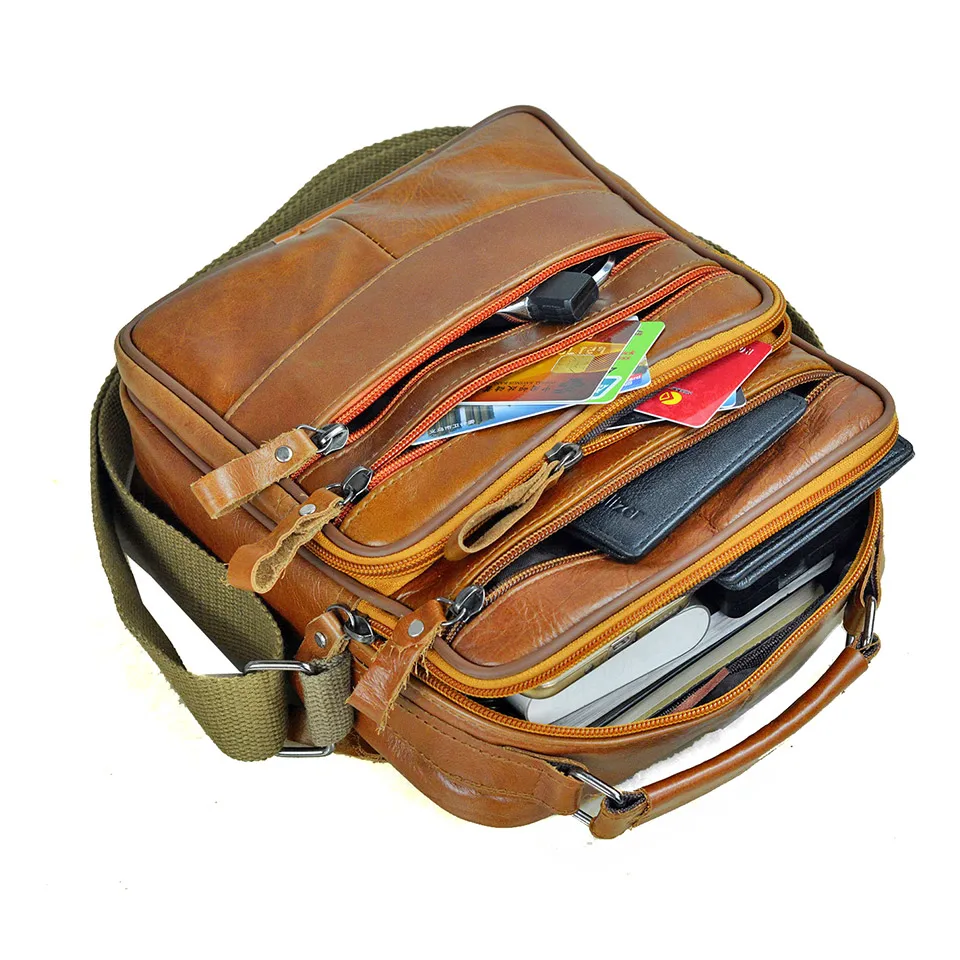 Мягкие сумки из натуральной кожи мужская кожаная деловая сумка-мессенджер