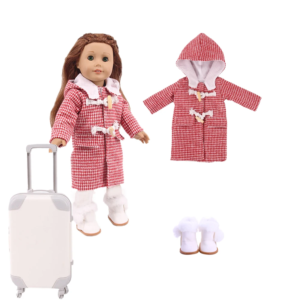 Кукольная одежда 3 шт./компл. = хлопчатобумажная стильное длинное пальто + сапоги