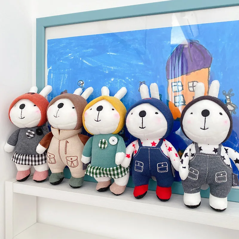 

Новинка креативная милая сумка с кроликом подвеска плюшевая кукла брелок Мягкая Детская Успокаивающая кукла хорошее качество Рождественс...