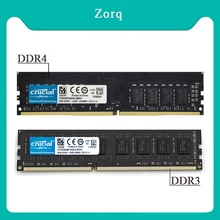Crucial DDR3 DDR4 4GB 16GB RAM Desktop Memory PC3 1333 1600 PC4 2400 2666 Memory DIMM 32GB Memória PC RAM DDR4 8gb Cruclal