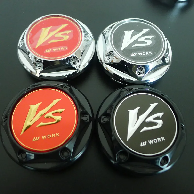 

4pcs 68mm For VS W Work Car Wheel Center Hub Cap Covers 45mm Badge Water-proof Sticker