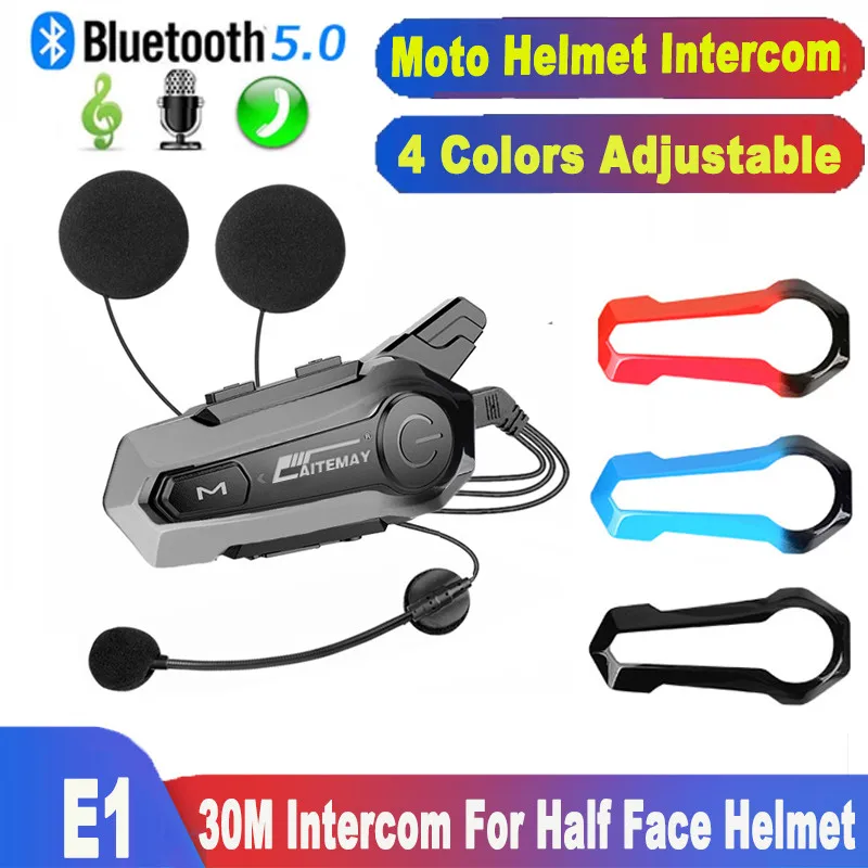 Motorcycle Bluetooth5.0 Helmet Headset Waterproof Intercom Pairing Compatible 2 Riders Talking Interphone Handsfree Call | Автомобили и