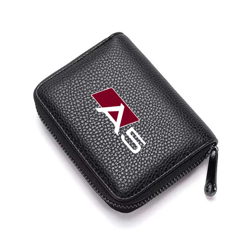 

For A5 Car Leather RFID Blocking Credit Card Holder Men Business Card Case Female Zipper Organizer Purse Card Bag