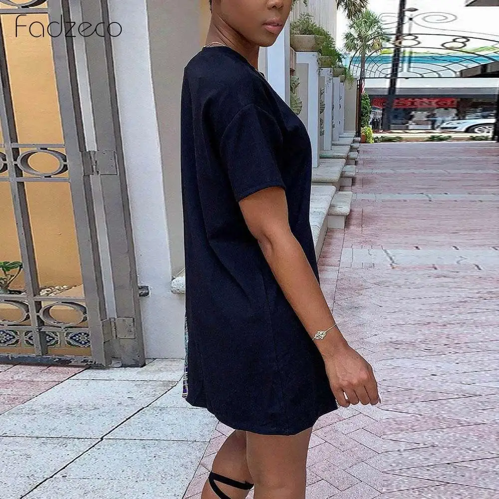 Fadzeco африканская женская одежда Дашики модное платье с принтом Этнический узор