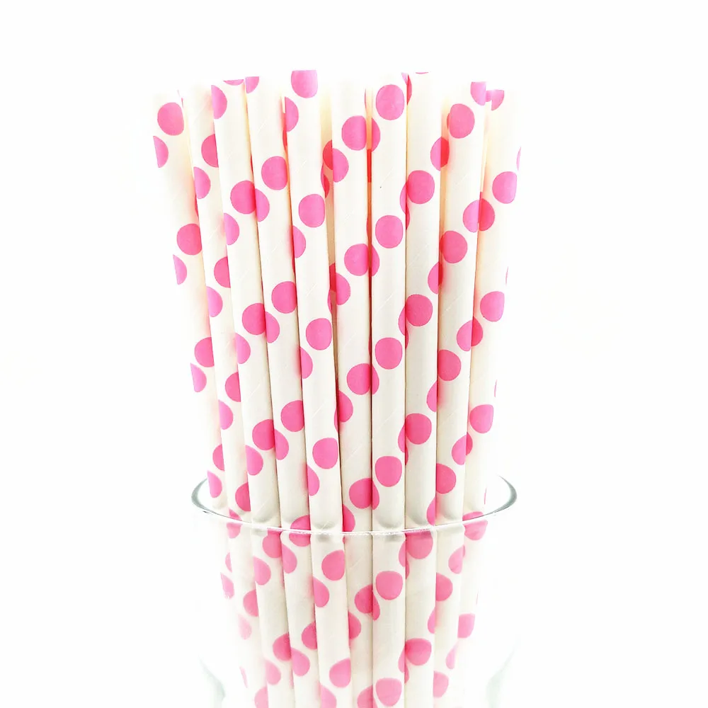 25 шт. светло-розовые синие бумажные соломинки для детского душа свадебной