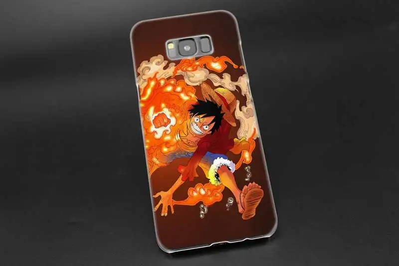 Чехол Sheli one piece Luffy прозрачный Note 10 9 pro, Жесткий Чехол для samsung Galaxy S4 S5 S6 S7 S8 S9 Plus Edge Mini s10 lite