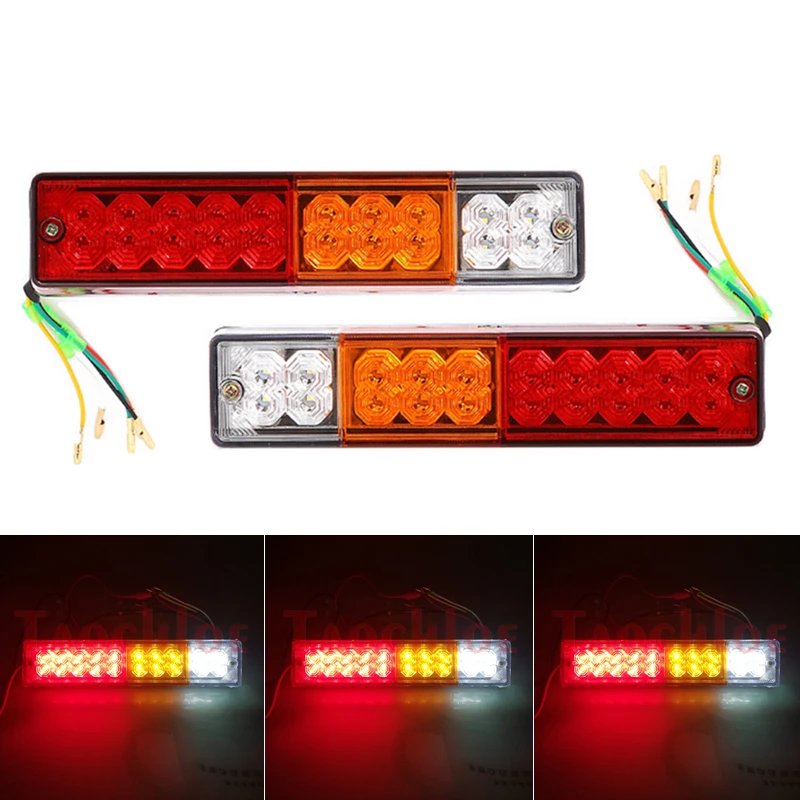 

2Pcs 12V 24V Waterproof Tractor Tail Lights LED Truck Trailer Forklift Back Lamps Stop Reversing Turn Signals Rear Light
