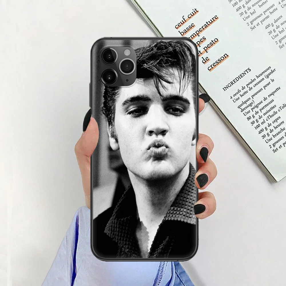 Чехол Elvis Presley для телефона корпус iphone 5 5s se 2 6 6s 7 8 12 mini plus X XS XR 11 PRO MAX черный