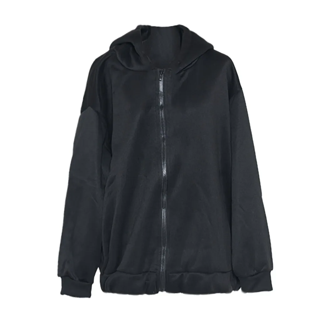 Пальто Женская толстовка худи толстовки спортивные Модные свободные большие