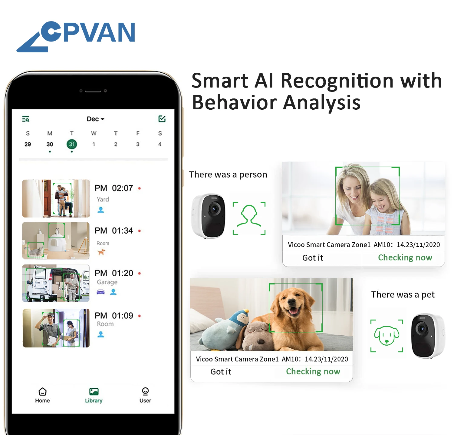 Cpvan IP камера 1080p наружная батарея наблюдения Беспроводная 2 полосная