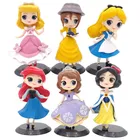 Фигурки героев мультфильма Disney, 25 стилей, Снежная Золушка, Рапунцель, белая Снежная фея, украшения для детей
