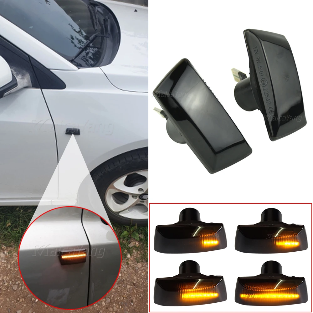 

2x Side Marker Light For Chevrolet Cruze LED Dynamic Turn Signal Lamp For Opel Astra H MK5 Insignia Meriva Zafira B Corsa D Adam