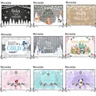 Фон Mocsicka для фотосъемки детей с изображением Зимних лесных животных и снежинок