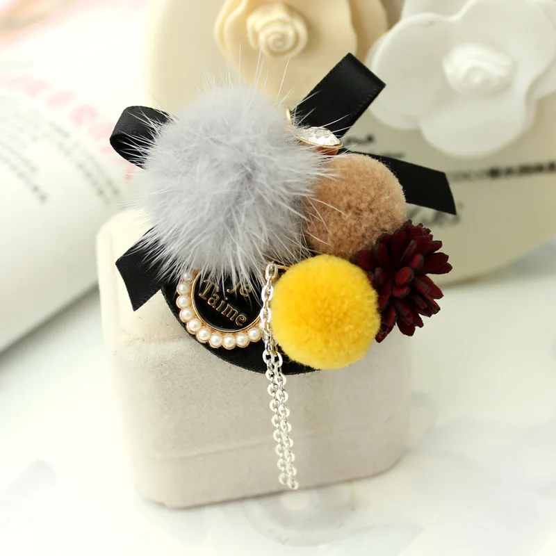 Корейская ткань брошь с цветами Srcaf Пряжка норковые волосы элегантный свитер