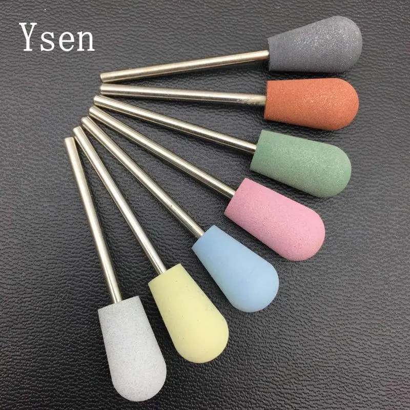

10*17mm 10pc/set Rubber Silicon Nail Drills Big Head Bit Nail Buffer Mills for Manicure Pedicure Cuticle Clean Tools