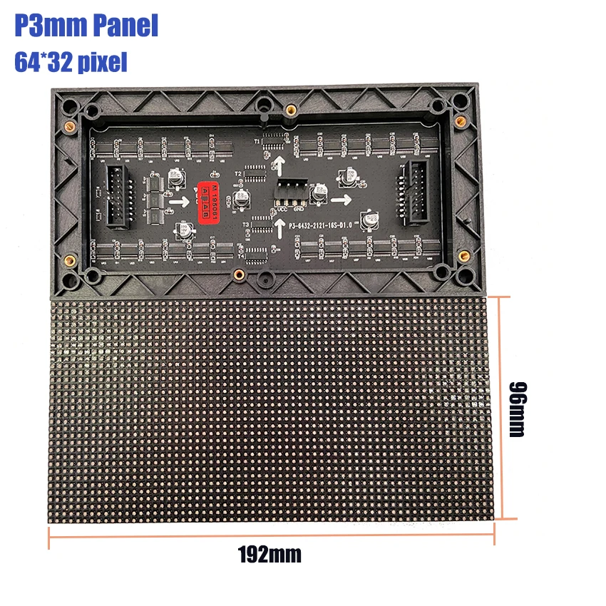 192*96 мм 64*32 пикселей сканирование 1/16 внутренний SMD2121 3 в 1 RGB Полноцветный P3