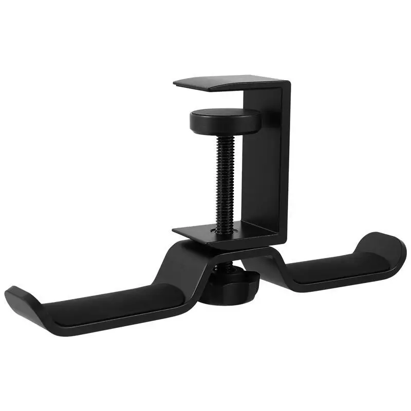 

Headphone Rack Rotatable Aluminum Alloy Under Desk Double Headphone Hanger