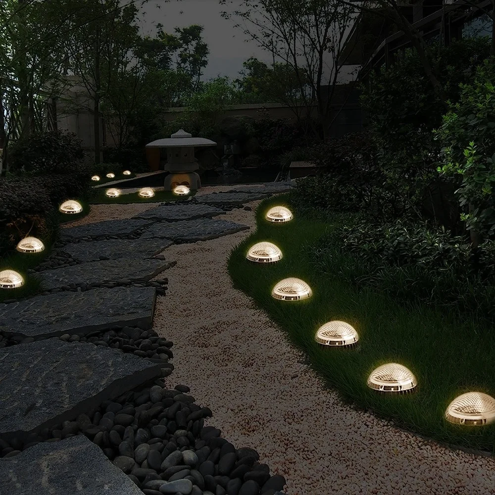 

Solar Garden Lights 8LED Solar Ground Lights Waterproof Light Underground Sensing Landscape Lights for Lawn Pathway