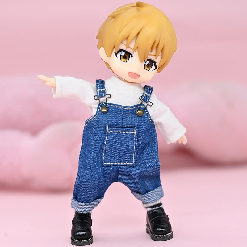 

Ob11 baby clothes GSC Clay man suspenders Ymy solid Molly doll clothes 1/12 BJD long pants doll accessories