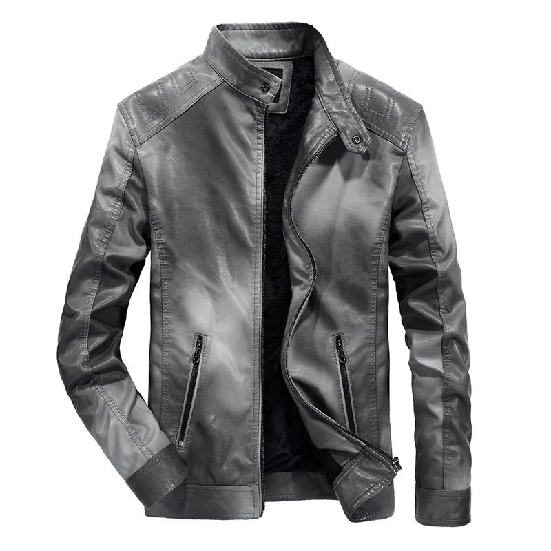 Chaqueta Cuero Hombre осенне зимняя мужская куртка из искусственной кожи мужские