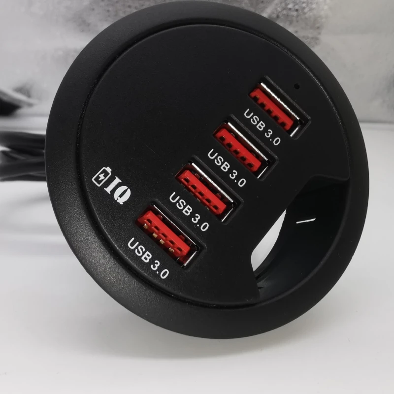 ЕС США адаптер питания монтажный в столе 4 порта USB 3 0 концентратор мульти