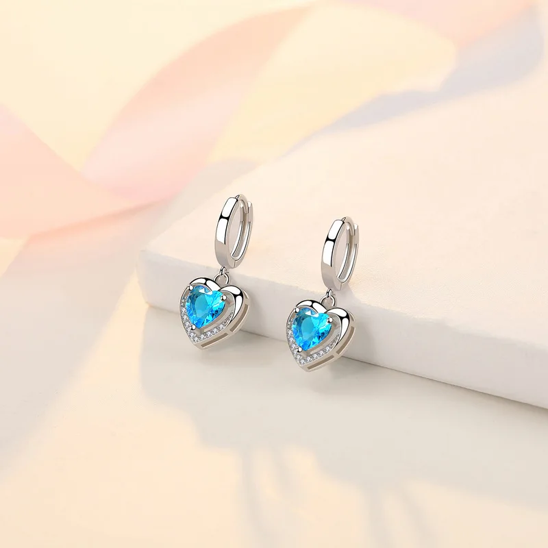 Дубай Модные женские ювелирные изделия Висячие серьги в форме сердца