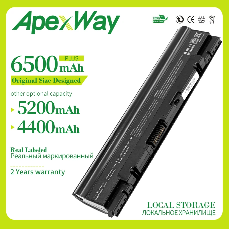 

Apexway 6500MAh 6Cells Laptop Battery For Asus A31-1025 A32-1025 For Eee PC 1025 1025C 1025CE 1225 1225B 1225C R052 R052C R052CE