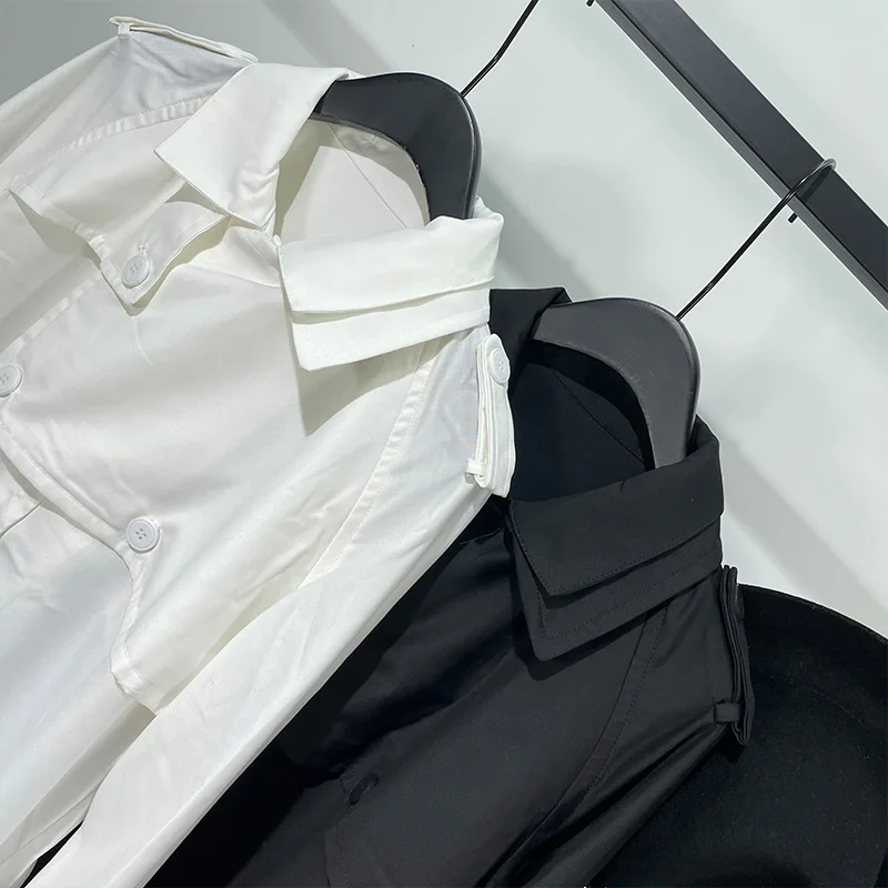 Men's Long Sleeve Shirt Spring And Autumn New Style Tooling Style Urban Youth Harajuku High Street Casual Large Shirt