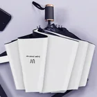 Зонт от дождя женский УФ прозрачный тройной складной утолщенный черный клеевой солнцезащитный экран зонтик от солнца УФ летний зонтик