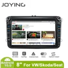 Автомобильное радио JOYING 2 Din, 8 дюймов, GPS-навигация, 4 Гб + 64 ГБ, Восьмиядерный процессор, для VWSeatSkodaVolkswagenCanddyRapid с Carplay