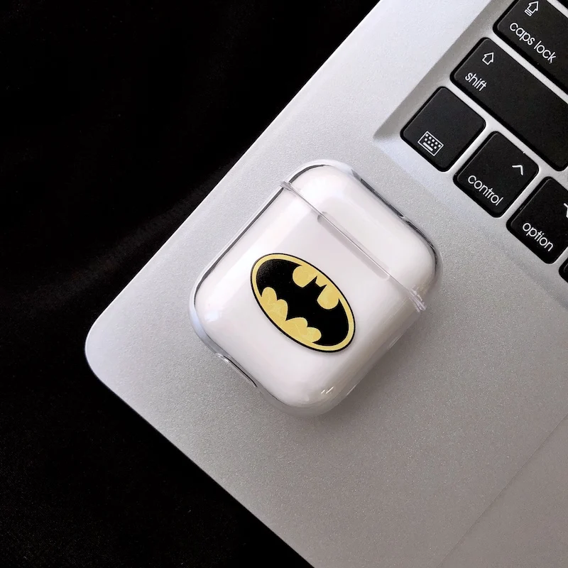 Жесткий прозрачный чехол для AirPods, беспроводные наушники, милый бренд, чехол для зарядки, сумка для AirPods 1 2, защитный чехол