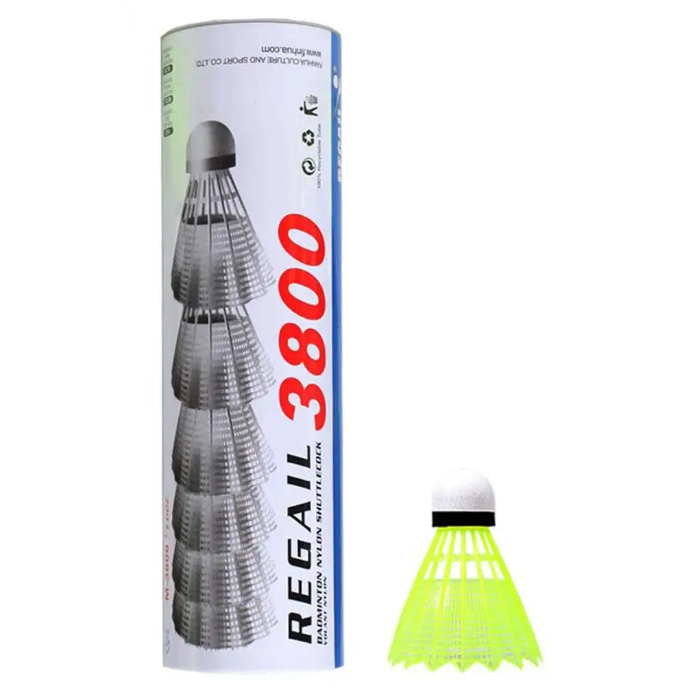 

6pcs/set Windproof Sports Badminton Balls Outdoor Indoor Durable Plastic Badminton Shuttlecocks Racquet Sports