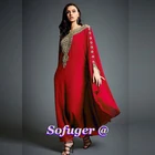 Длинные вечерние платья в мусульманском стиле, красные шифоновые платья для особых случаев в саудовском, арабском стиле, Женский вечерний костюм