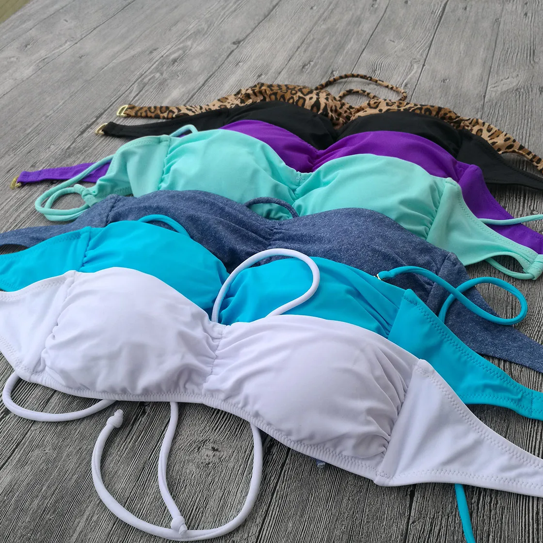 

Mxi Bikini TOPS Women Swimwear Beachwear Tube Top Retro Bathing suits swimming wear for womens Summer White Designer girl