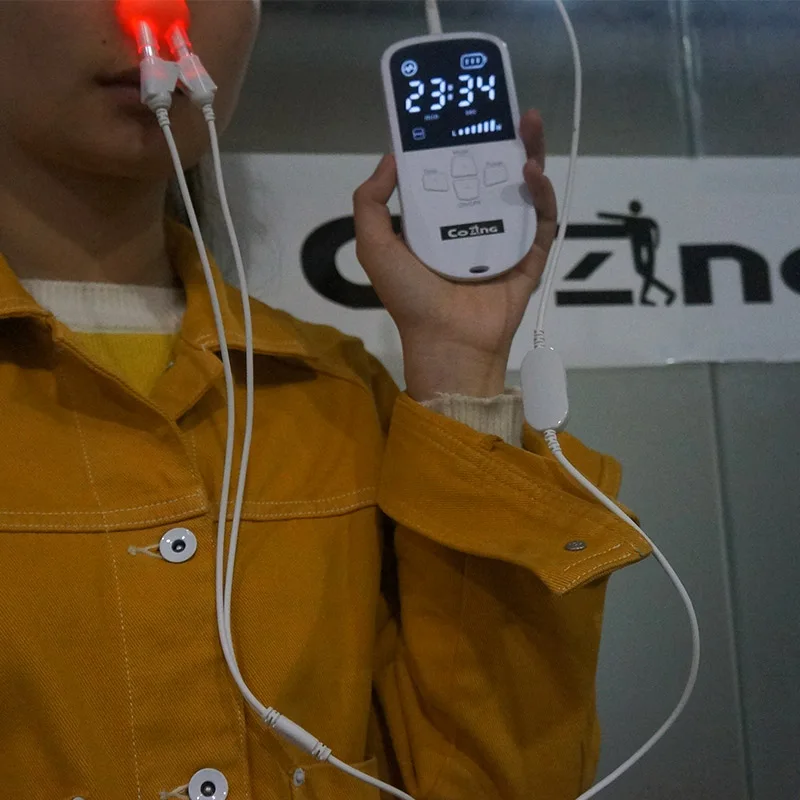 

New Acupuncture Tens Electronic Tinnitus Hear Laser Therapy Sinusitis Rhinitis Cure Treatment Nose Massage Cure Device