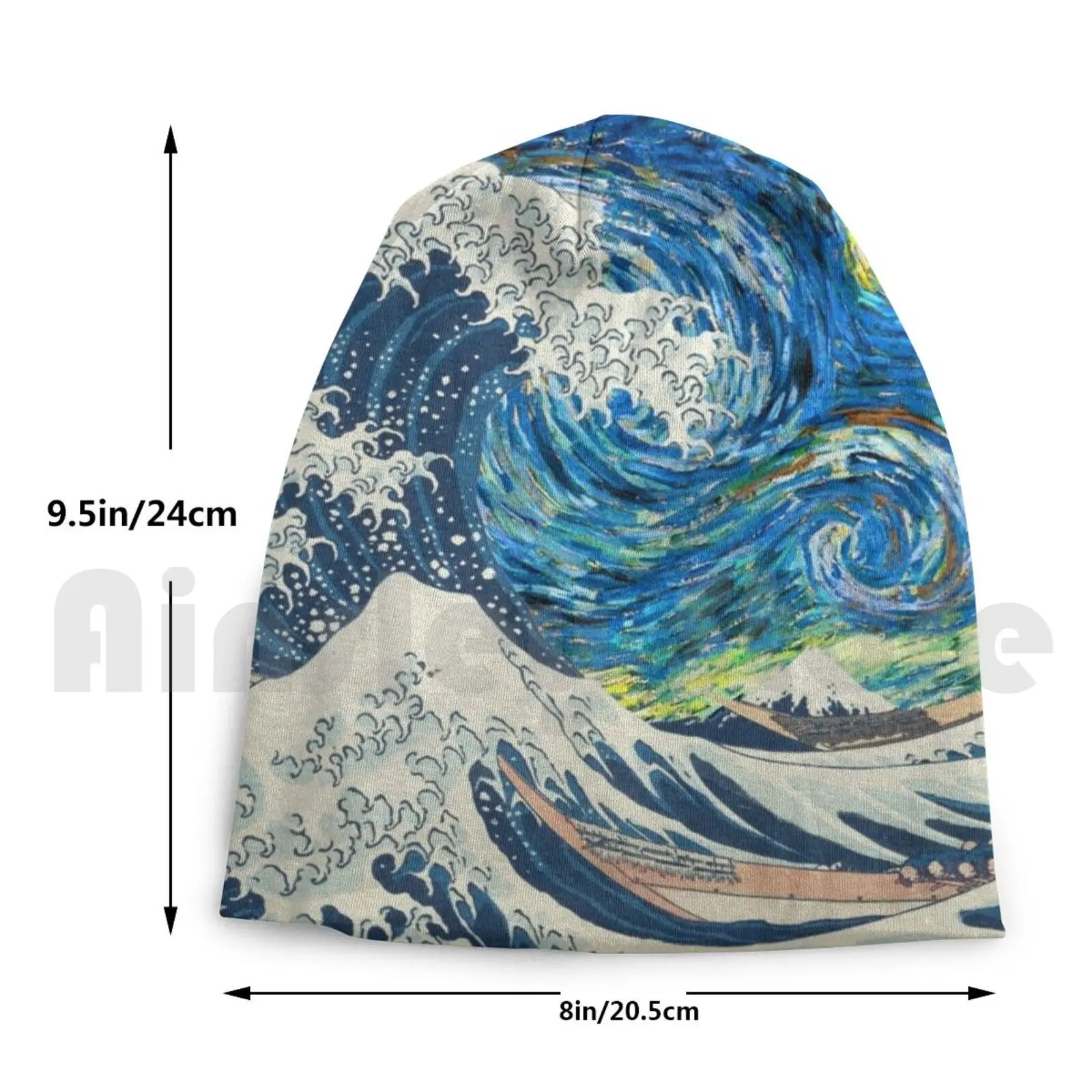 

Kanagawa X Van Gogh Beanies Knit Hat Hip Hop Kanagawa Van Gogh Design