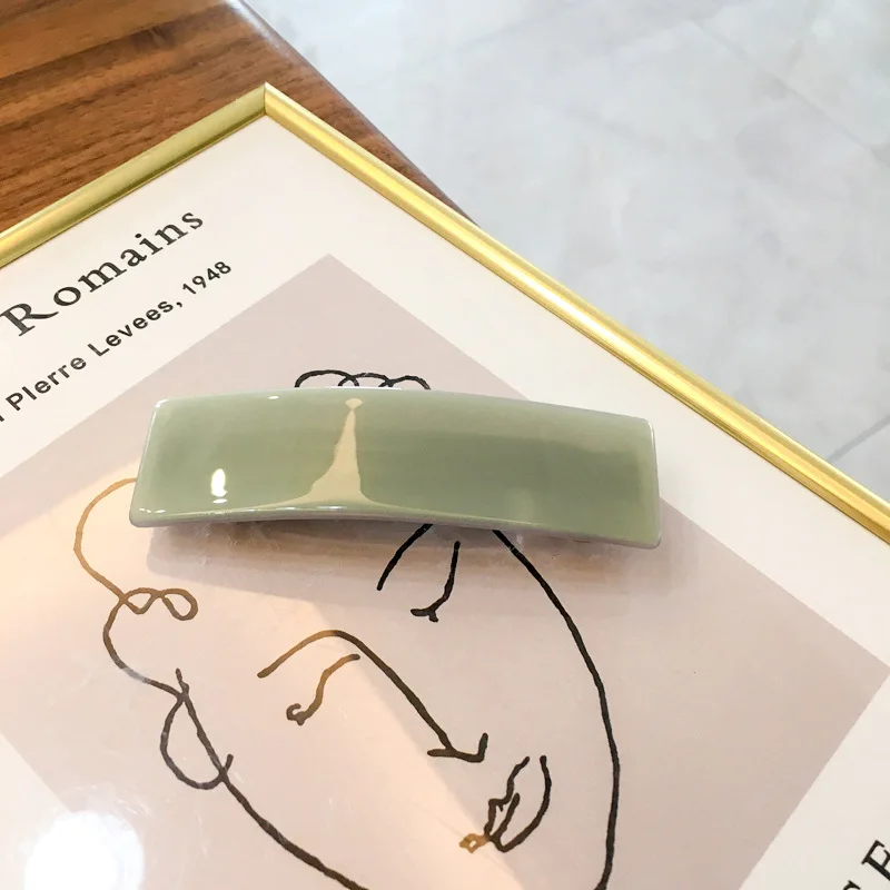 

Women Vintage Resin Acetate Rectangle Hair Pins Clip Leopard Hair Clip Geometric Hairpins Clips Hair Styling Accessories