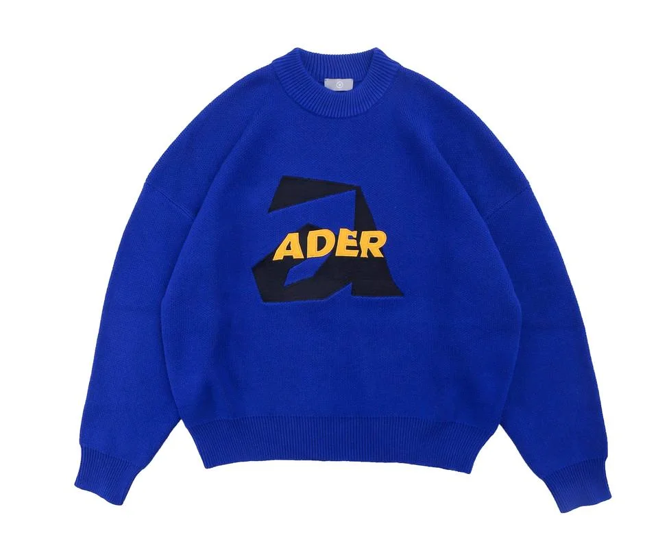 

22SS вязаный свитер с вышивкой логотипа из чистого хлопка размера ЕС ошибка свитер для мужчин и женщин мода осень зима Дэдпул крошечная Искра