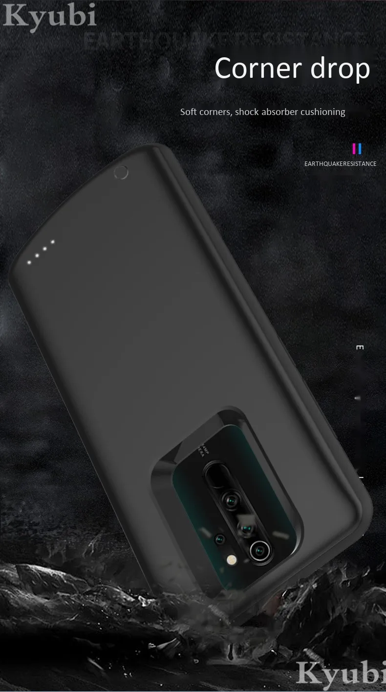 6500 мАч Внешний аккумулятор зарядное устройство чехол для Xiaomi Redmi Note 8 pro портативная беспроводная зарядка для Xiaomi Redmi Note 8 pro 2 в 1