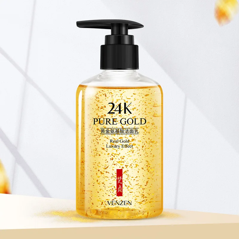 VENZEN 24K золотое очищающее средство для лица увлажнение с осветляющим эффектом